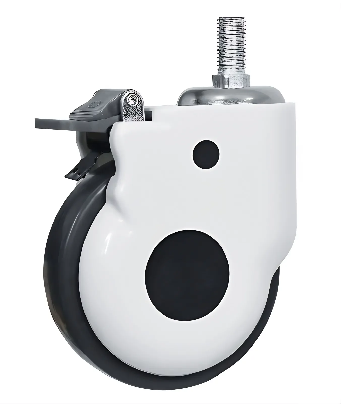 Mtgb 93(12) - Аппаратное колесо из термопластичной резины 75 мм (болт М12, тормоз)