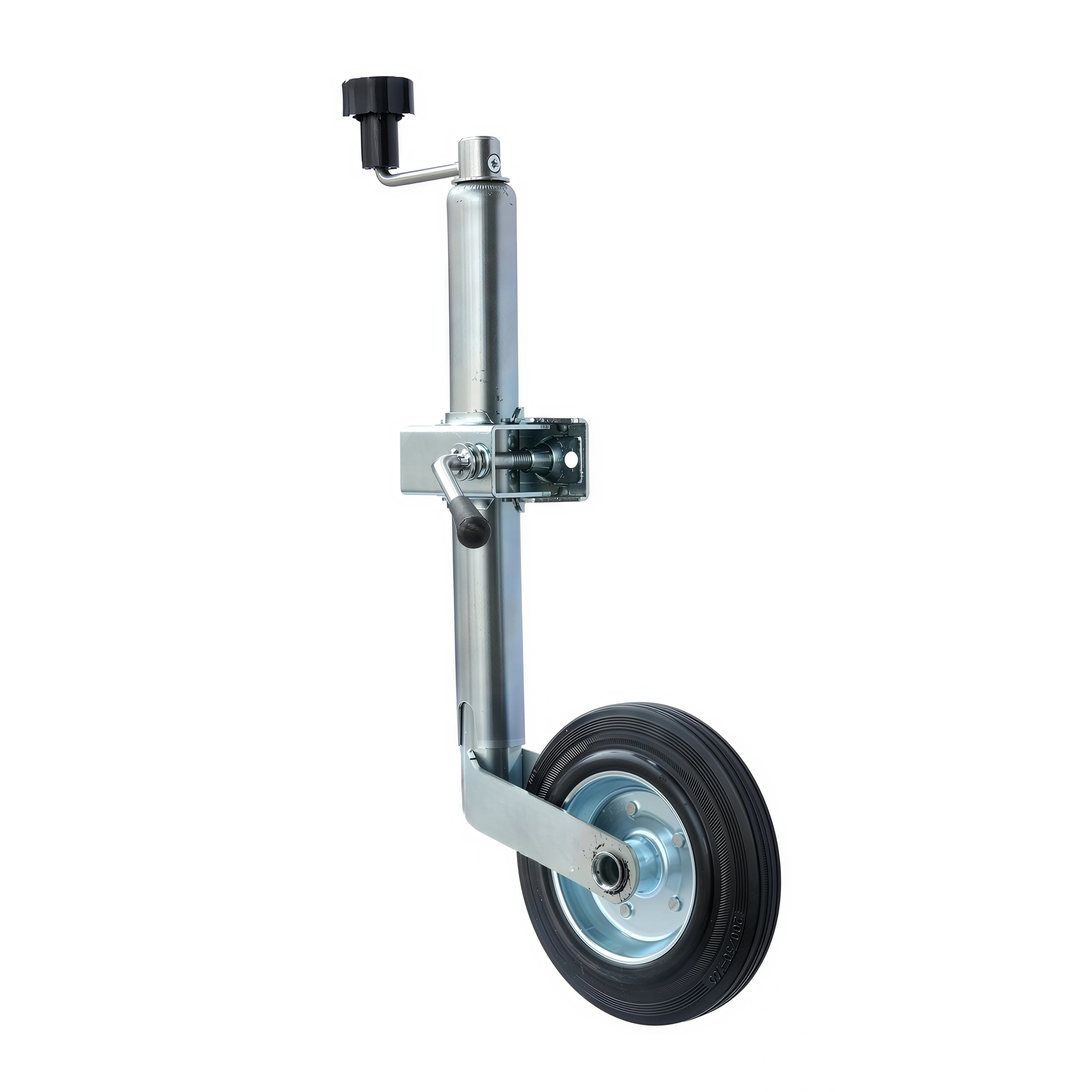 Опорное колесо с кронштейном "Коробочка" 200 мм для бортового прицепа