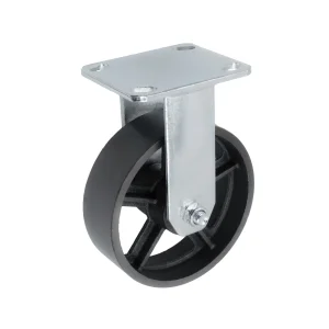 FCs 63 - Большегрузное чугунное колесо без резины 150 мм (неповорот., площадка, темн. обод.)